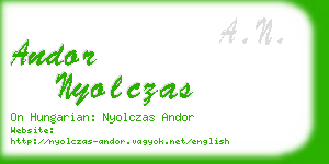andor nyolczas business card